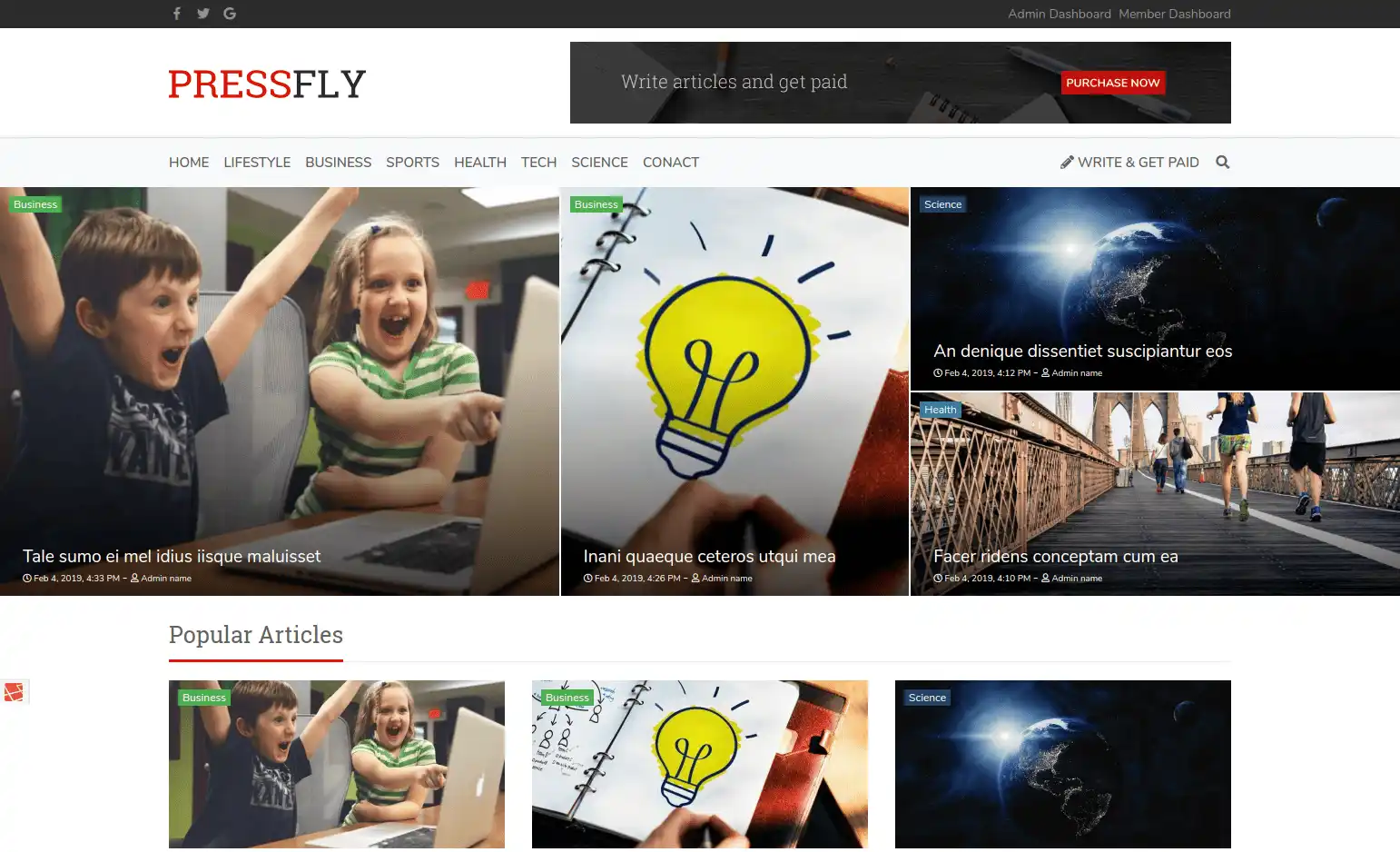 PressFly - Monetized Articles System